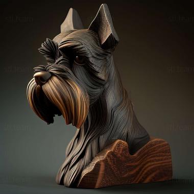 3D model Zwergschnauzer dog (STL)